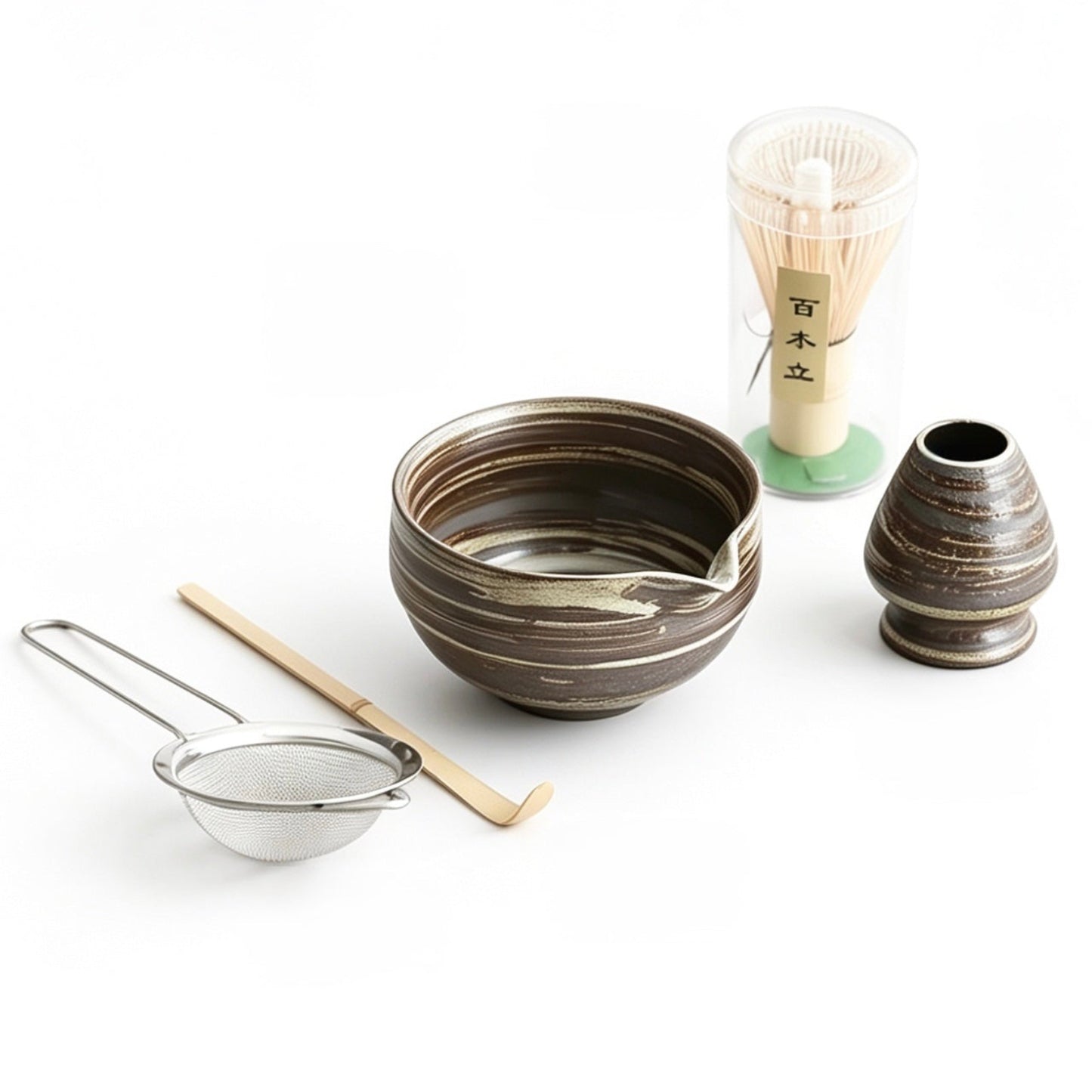 Vintage Bronze Swirl Matcha Set (5 pcs)