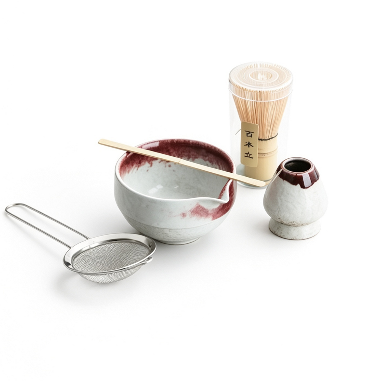 Crimson Glaze Matcha Set (5 pcs)